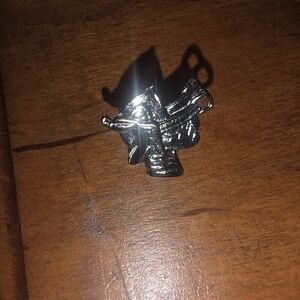 Silver Tone Horse Saddle Brooch / Pin UnSigned 1.5"x .5" Approx